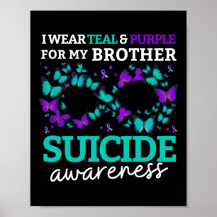 Affiche Je Porte Du Purple Et Turquoise Pour Mon Frère Sui