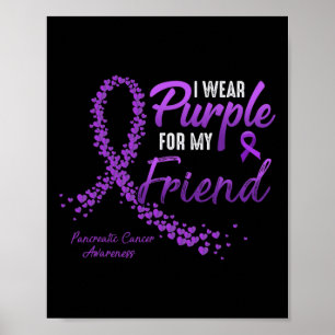 Affiche Je Porte Du Purple Pour Ami Pancréatique Cancer Aw