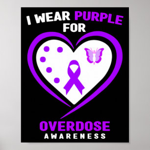 Affiche Je Porte Du Purple Pour La Sensibilisation À La Su