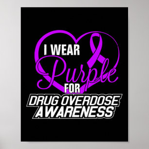 Affiche Je Porte Du Purple Pour La Sensibilisation À La Su