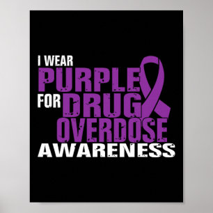 Affiche Je Porte Du Purple Pour La Sensibilisation À La Su