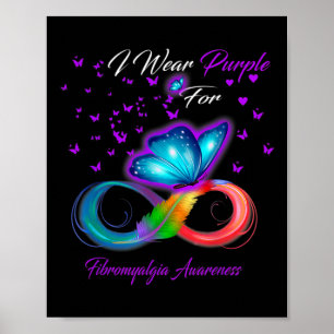 Affiche Je Porte Du Purple Pour Le Don Fibromyalgie Sensib