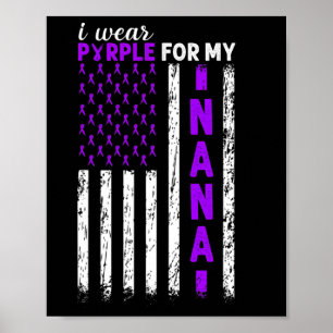 Affiche Je Porte Du Purple Pour Mon Cancer Pancréatique Na
