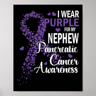 Affiche Je Porte Du Purple Pour Mon Cancer Pancréatique Ne