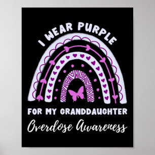 Affiche Je Porte Du Purple Pour Mon Grand-Fille Surdose