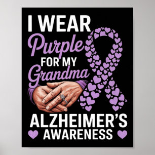Affiche Je Porte Du Purple Pour Mon Grand-Mère Heims Démen