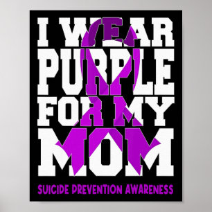 Affiche Je Porte Du Purple Pour Mon Mère Suicide Preventio