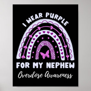 Affiche Je Porte Du Purple Pour Mon Rai De Sensibilisation