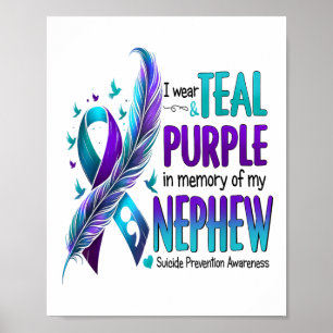 Affiche Je Porte Du Purple Turquoise En Mémoire De Mon Sui