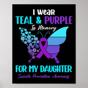 Affiche Je Porte Du Purple Turquoise En Mémoire Du Suicide