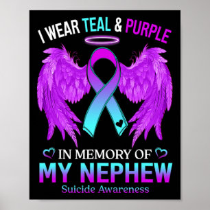 Affiche Je Porte Du Purple Turquoise En Mémoire Du Suicide