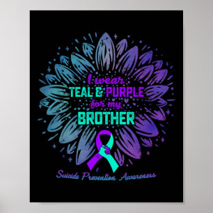Affiche Je Porte Du Purple Turquoise Pour La Prévention Du