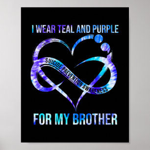Affiche Je Porte Du Purple Turquoise Pour La Prévention Du