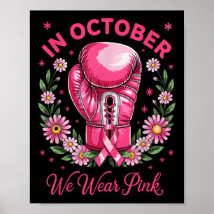 Affiche Je porte du rose pour la sensibilisation au cancer