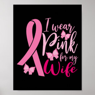 Affiche Je Porte Du Rose Pour Ma Femme Sensibilisation Au