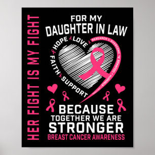 Affiche Je Porte Du Rose Pour Ma Fille En Droit Cancer Du