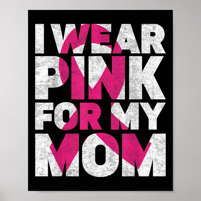 Affiche Je Porte Du Rose Pour Ma Mère Rite De Sensibilisat (Devant)