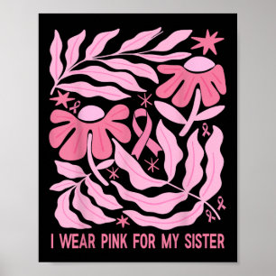 Affiche Je Porte Du Rose Pour Ma Soeur Sensibilisation Au