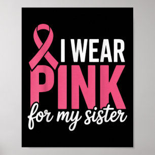 Affiche Je Porte Du Rose Pour Ma Soeur Sensibilisation Au