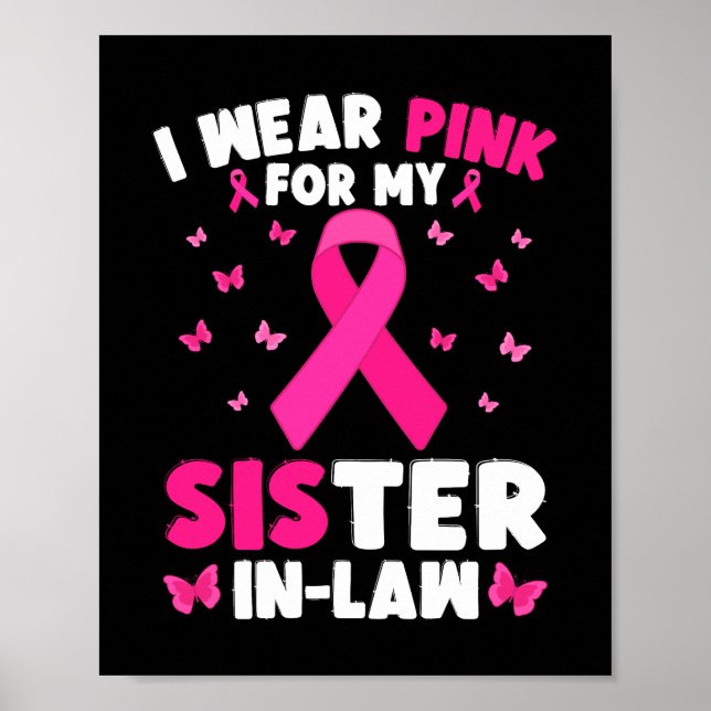 Affiche Je Porte Du Rose Pour Mon Cancer Du Sein De La Soe (Devant)