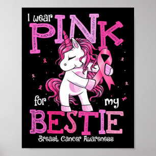 Affiche Je Porte Du Rose Pour Mon Chemise Bestiale Cancer