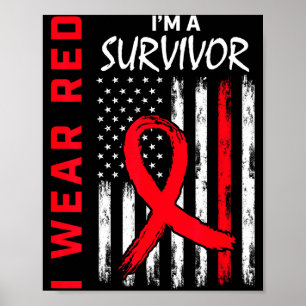 Affiche Je porte du rouge, je suis un survivant, sensibili