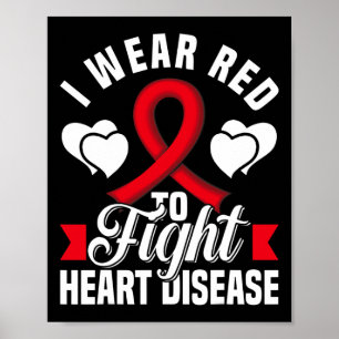 Affiche Je Porte Du Rouge Pour Combattre La Sensibilisatio