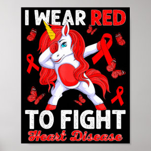 Affiche Je porte du rouge pour combattre la sensibilisatio