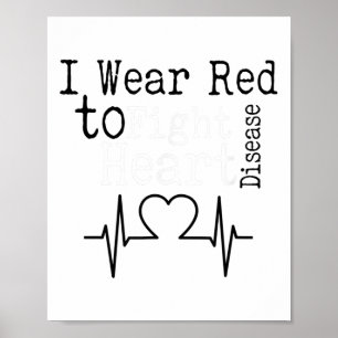 Affiche Je Porte Du Rouge Pour Combattre Le Mois De Sensib