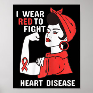 Affiche Je Porte Du Rouge Pour Combattre Les Maladies Card
