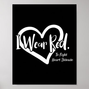 Affiche Je Porte Du Rouge Pour Combattre Les Maladies Card