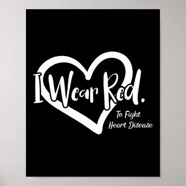 Affiche Je Porte Du Rouge Pour Combattre Les Maladies Card (Devant)