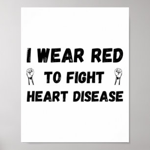 Affiche Je Porte Du Rouge Pour Combattre Les Maladies Card
