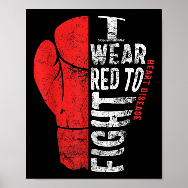 Affiche Je porte du rouge pour lutter contre la sensibilis (Devant)