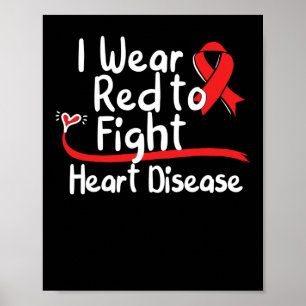 Affiche Je Porte Du Rouge Pour Lutter Contre Les Maladies