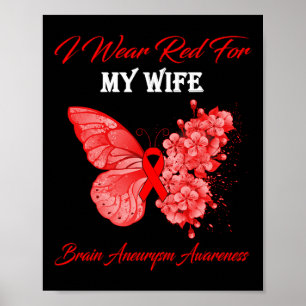 Affiche Je Porte Du Rouge Pour Ma Femme Sensibilisation À