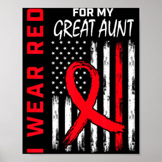 Affiche Je Porte Du Rouge Pour Ma Grand-Tante Sensibilisat
