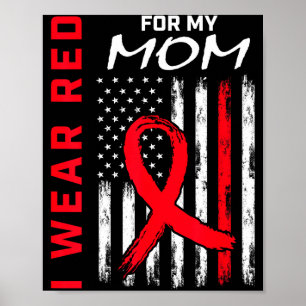 Affiche Je Porte Du Rouge Pour Ma Mère Drapeau De Sensibil