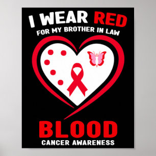 Affiche Je Porte Du Rouge Pour Mon Beau Frère Contre Le Ca