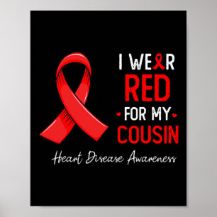 Affiche Je Porte Du Rouge Pour Mon Cousin Cardiopathie M S