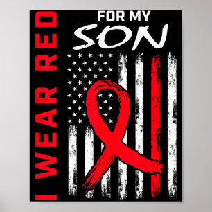 Affiche Je Porte Du Rouge Pour Mon Fils Drapeau De Sensibi