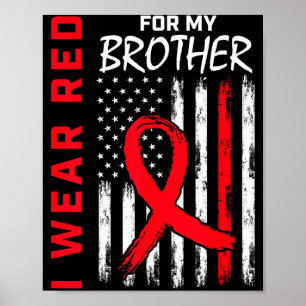 Affiche Je Porte Du Rouge Pour Mon Frère Sensibilisation A
