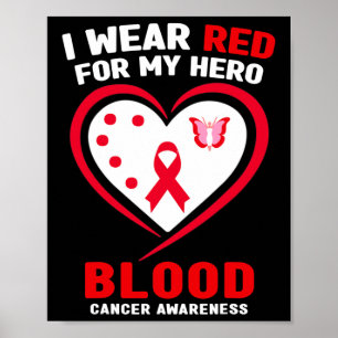 Affiche Je porte du rouge pour mon héros Sensibilisation a