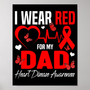 Affiche Je Porte Du Rouge Pour Mon Père Sensibilisation à