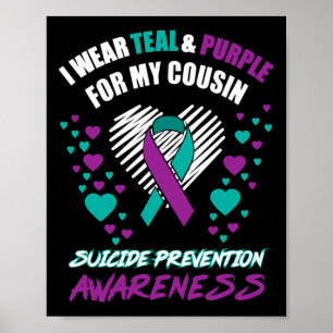 Affiche Je Porte Du Tealandviolet Pour Mon Cousin Suicide