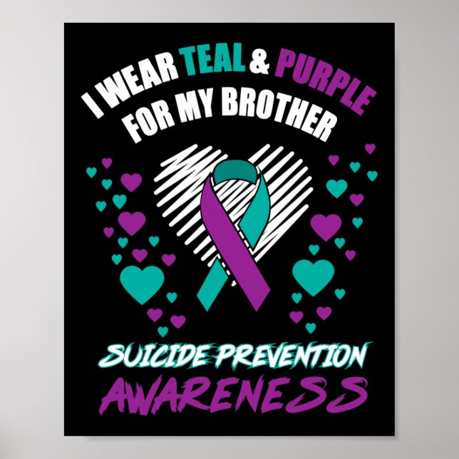 Affiche Je Porte Du Tealandviolet Pour Mon Frère Suicide P (Devant)