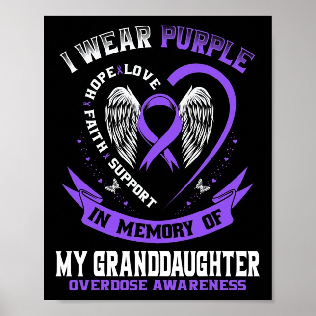 Affiche Je Porte Du Violet En Mémoire De L'Overdose De Gra (Devant)