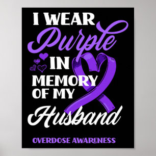 Affiche Je Porte Du Violet En Mémoire De L'Overdose De Mon