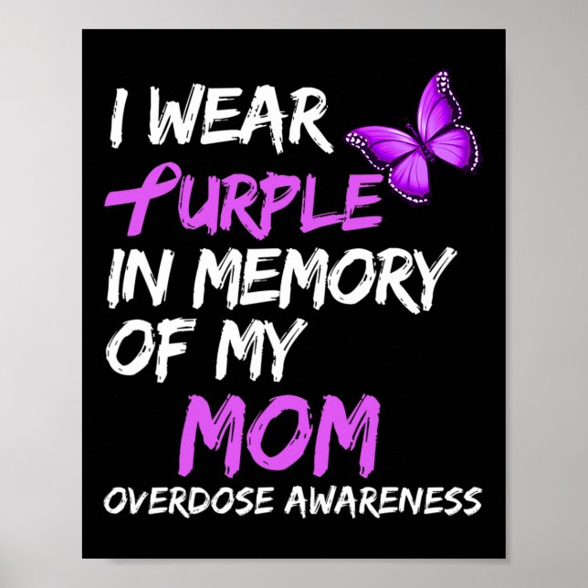 Affiche Je Porte Du Violet En Mémoire De Ma Mère Surdose D (Devant)