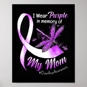 Affiche Je Porte Du Violet En Mémoire De Ma Mère Surdose D